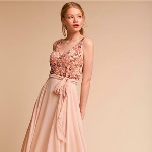 BHLDN Blush Beaded Bridesmaid’s Dress Size 4
